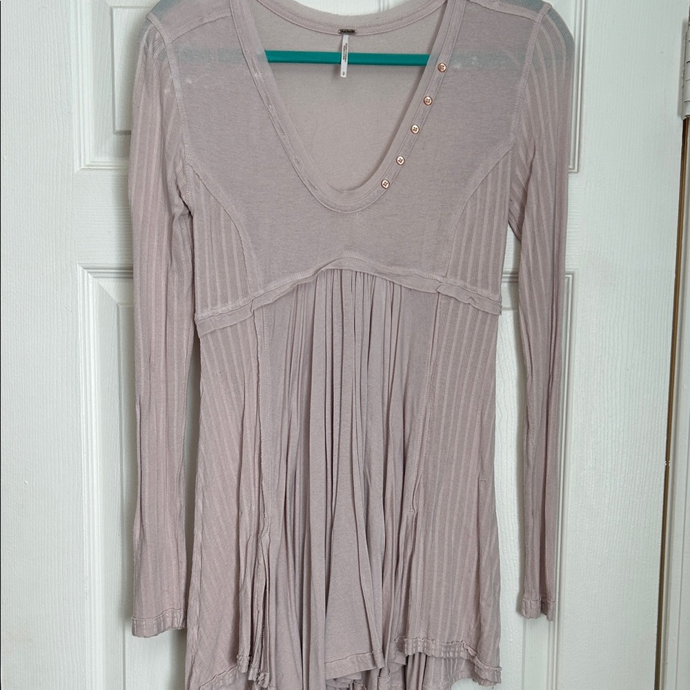 Free People Mauve Long Sleeve Tunic